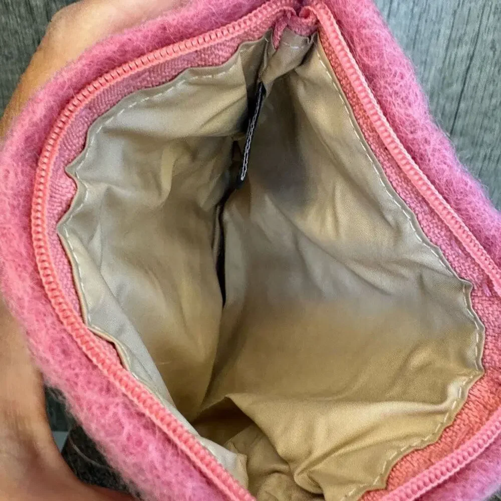 Felted Wool Coin Purse Wallet Pink Purse Accessory Pink Scallop New FAST SHIP